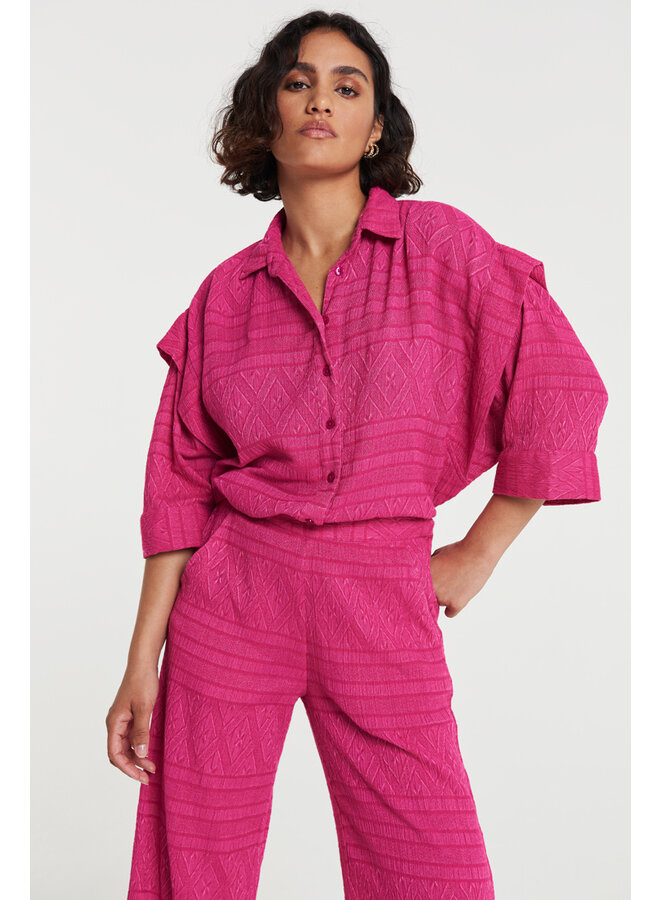 Jacquard Blouse - Pink