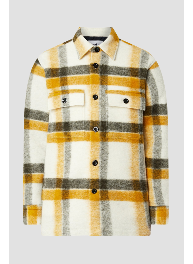 Soren Wool Blend Overshirt - Yellow Check