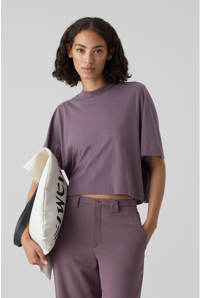 Cropped T-shirt - Mulberry