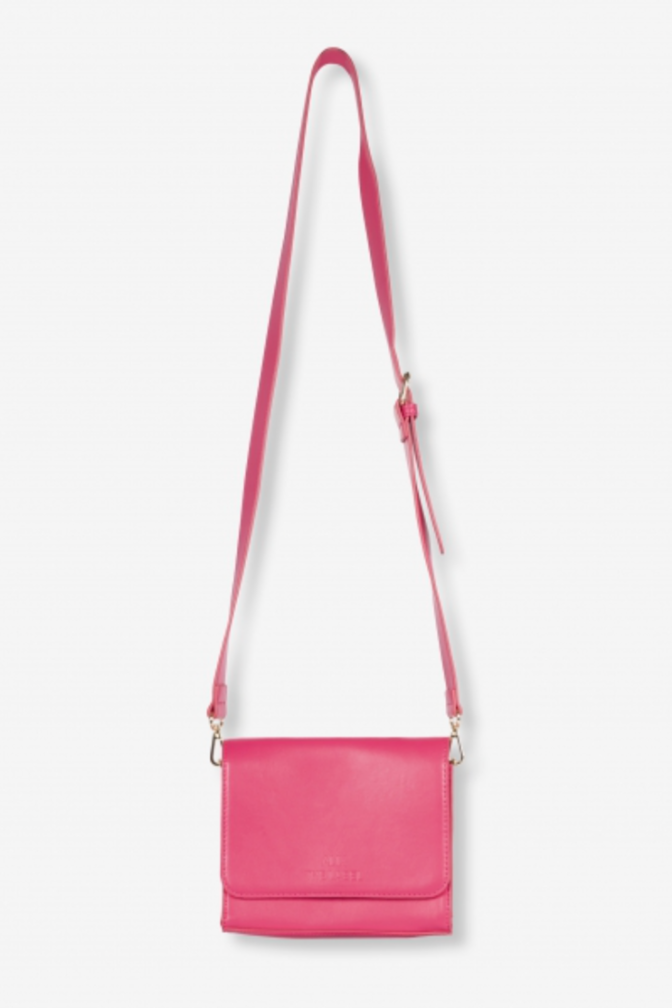 Faux Leather Small Bag - Pink-1