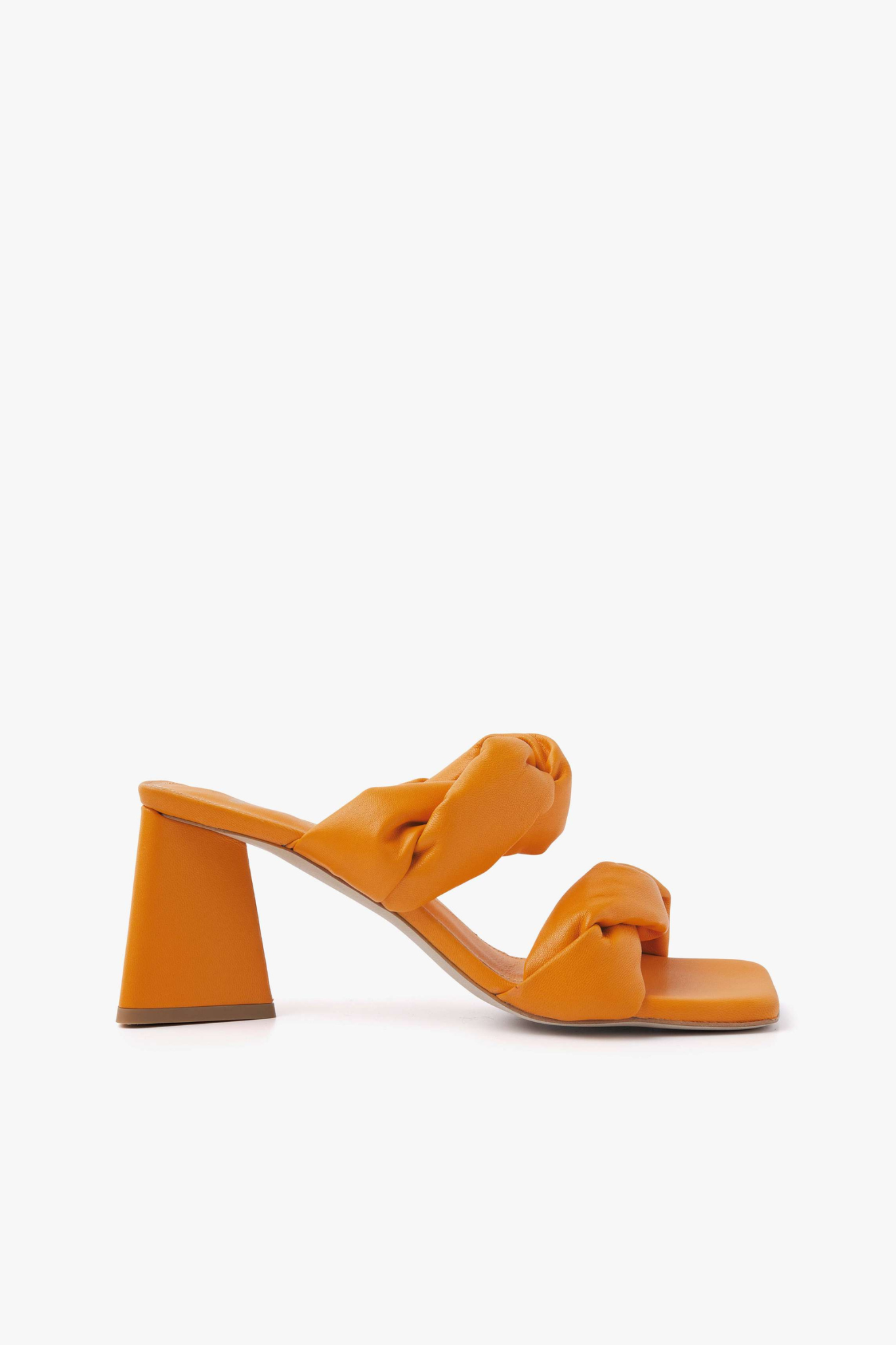 Triangle Twist Heel - Orange Leather-1
