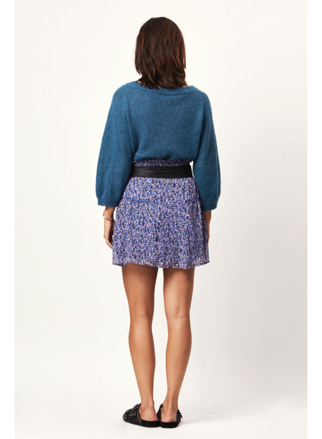 Lucky Star Mini Print  Skirt - Multicolour