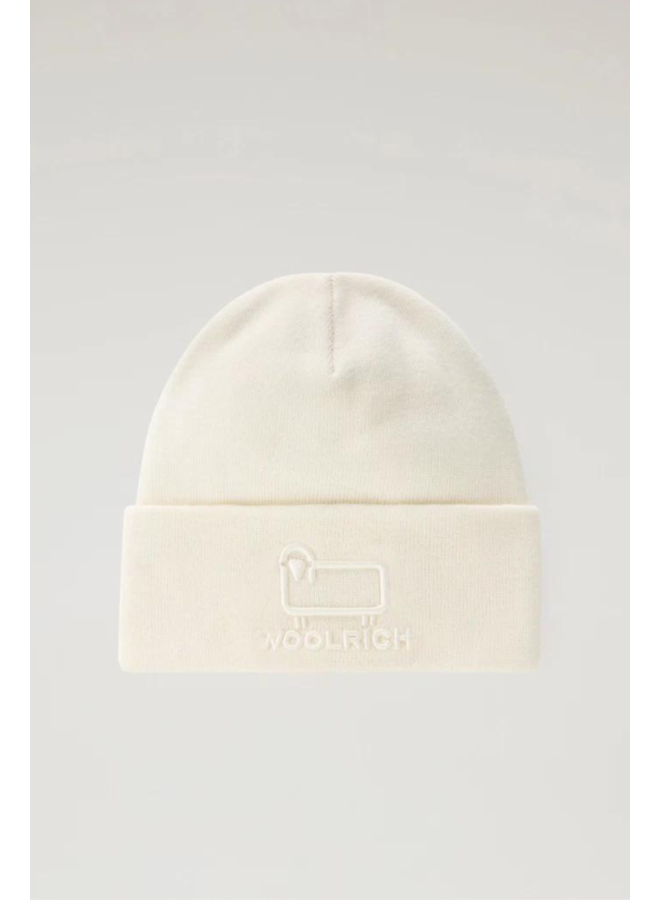 Unisex Cotton Wool Beanie - Milky Cream SMALL