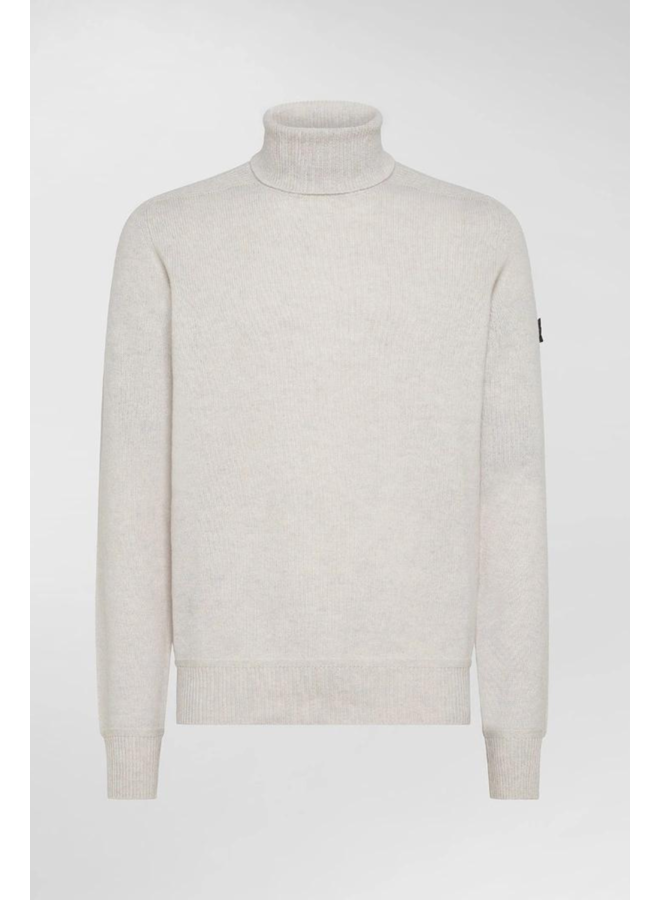 Kowal 01  High Neck Jumper Wool - 388 Oat Flake