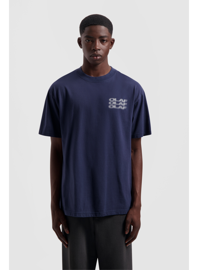 Blur Logo Tee - Navy