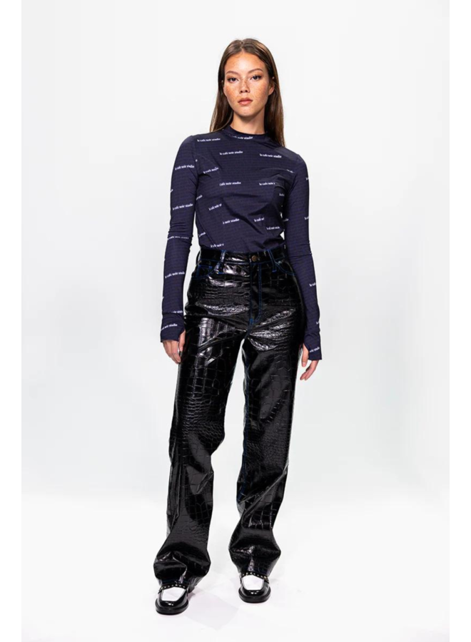 Croco Pants - Black