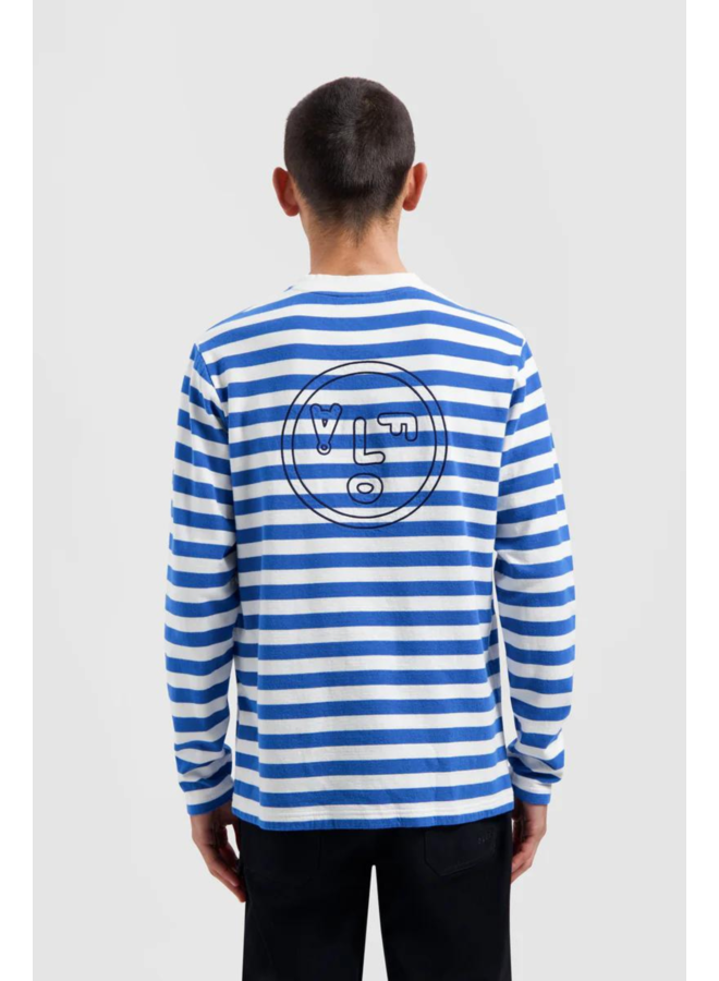 Stripe LS Tee - White/Blue