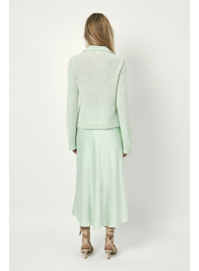 Kenza Polo V-Neck Knit - Pistachio