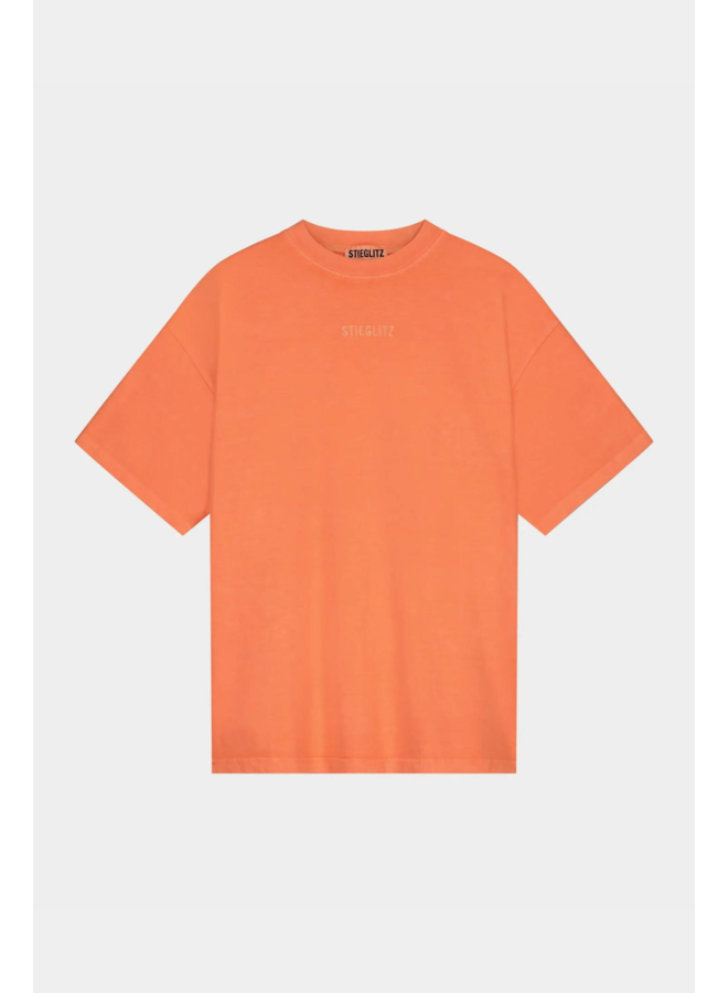 Garment Dyed Oversized Tee - Orange