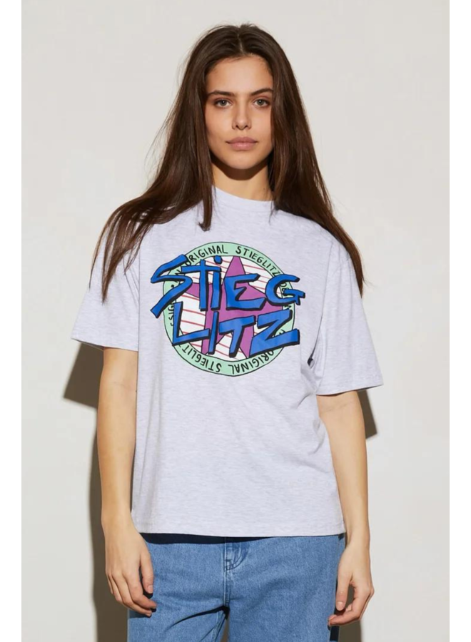 Oversized Grijs T Shirt Dames Chica Oversized Tee Grey Fashion