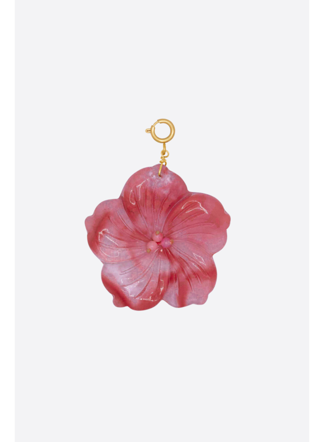 C16 Aloha Flower Charm Red