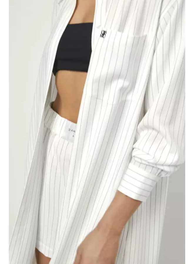Kuuma Pinstripe Shorts - Milk White