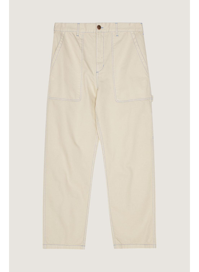 Broom Trousers - Off-White/Teal