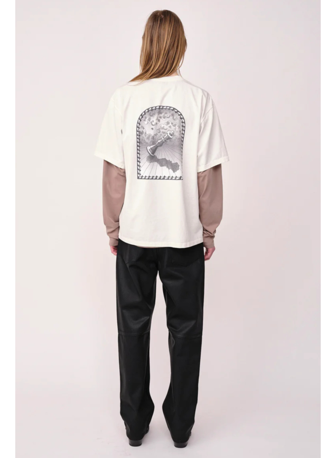 LA Print Fallen Unisex Tee - White
