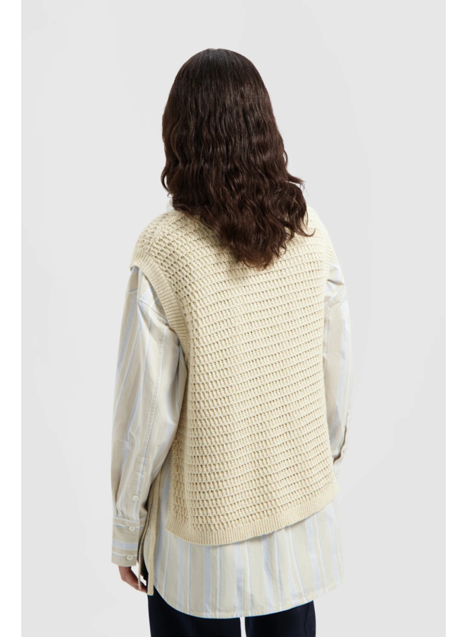 Open Knit Vest - Off-White