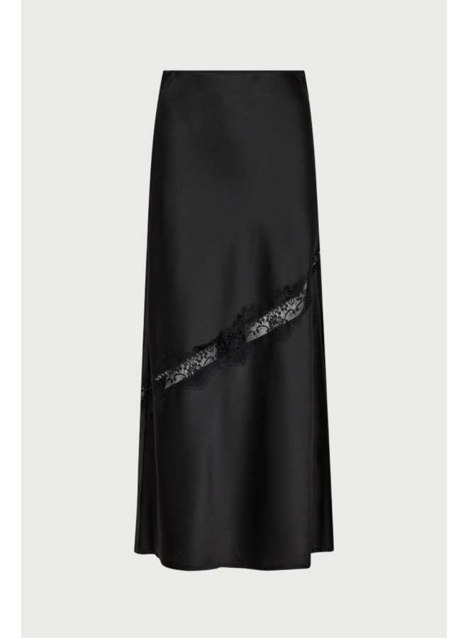 Denise Lace Mix Skirt - Black