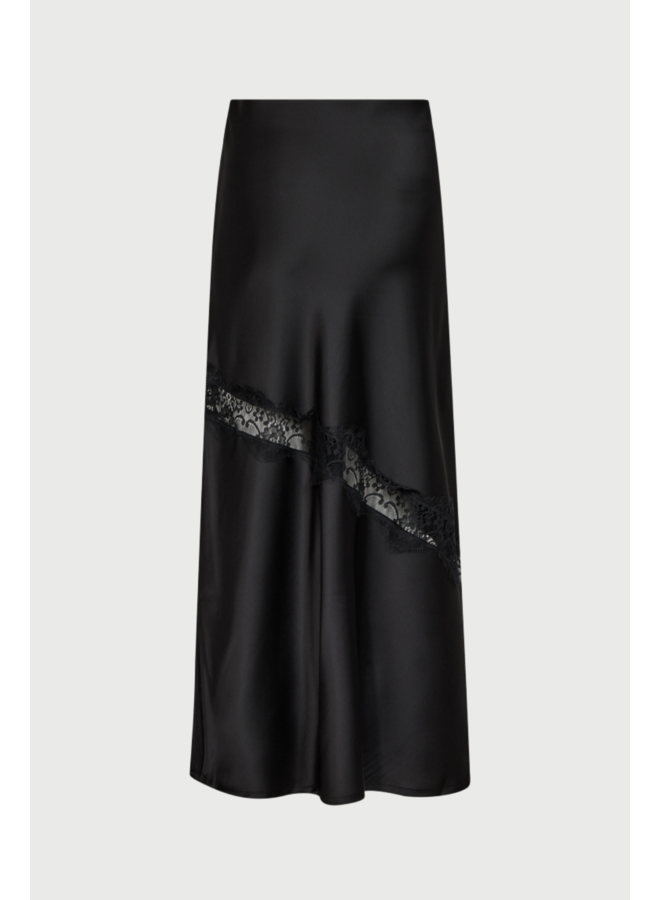 Denise Lace Mix Skirt - Black