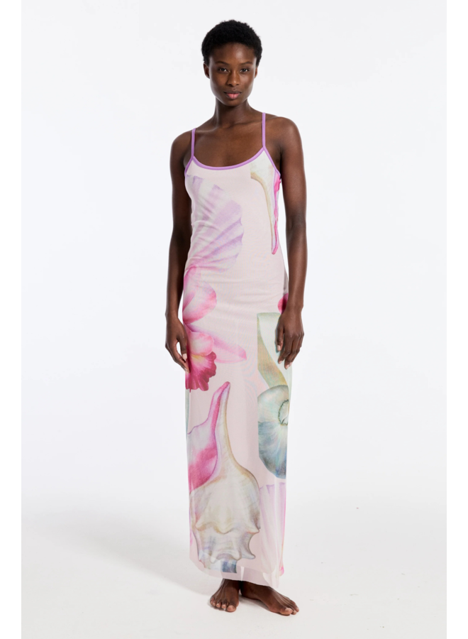 Claire Spagetti Mesh Dress  - Pink