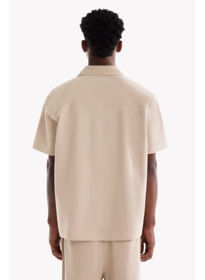 Paneled Logo Shirt - Gray Moon