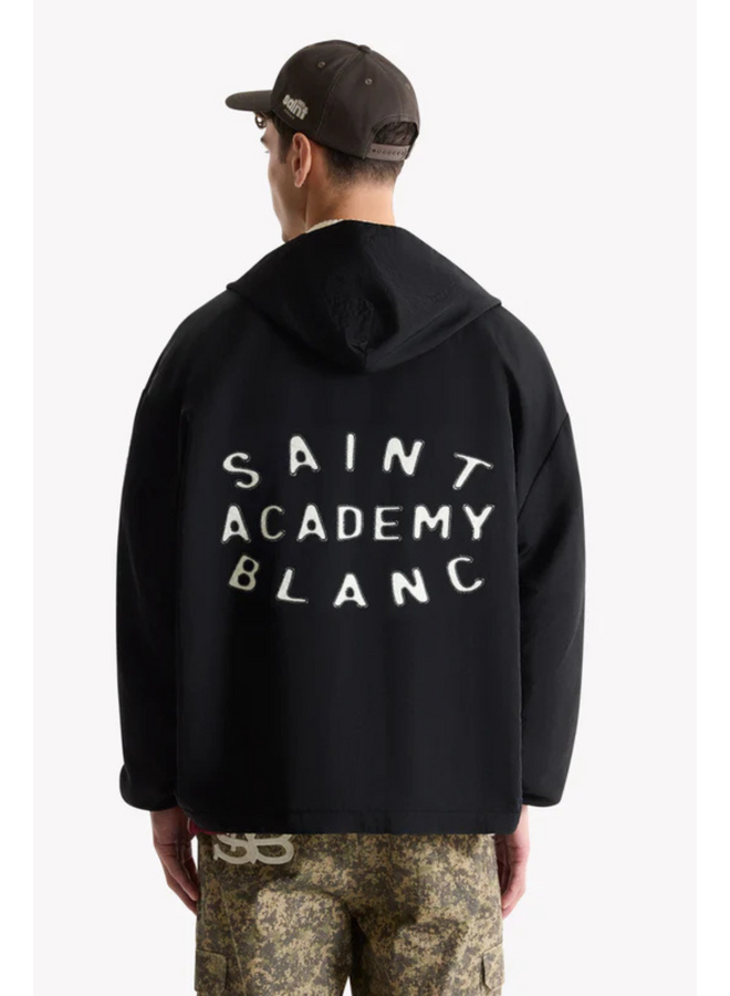 Academy Hooded Coach Jacket - Black