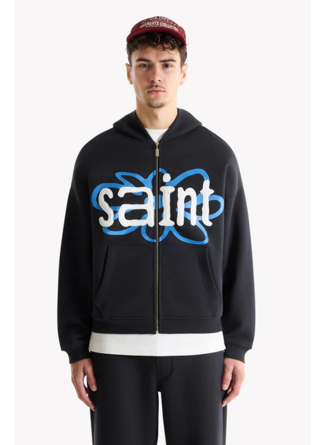 Flower Patch Zipper - Black Iris