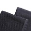 Double side cotton towels black 50x80cm 6pcs barburys