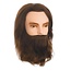 Sinelco Practice head Karl beard and mustache 30-35 cm