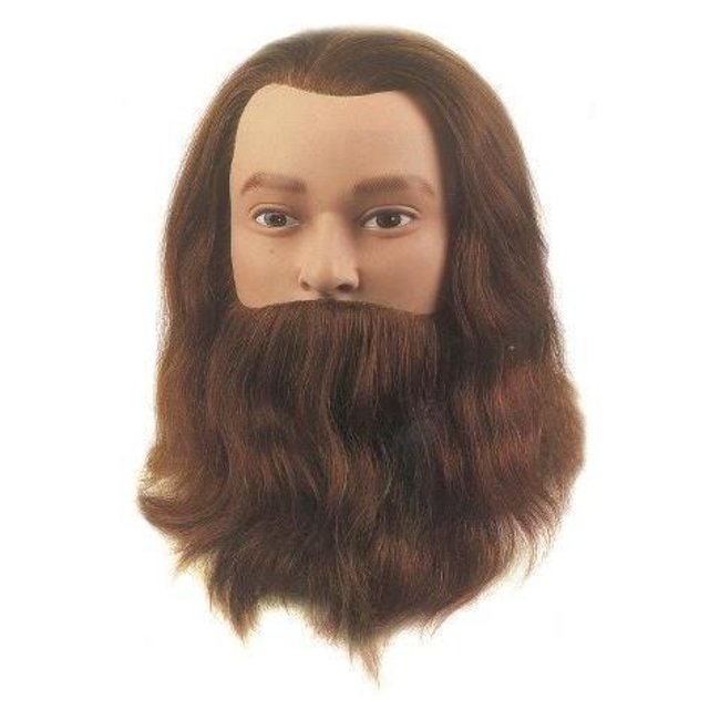 Practice head leif classic beard and mustache 20-25 cm