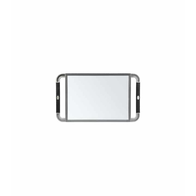 V size hairdressing mirror silver 23x40 cm