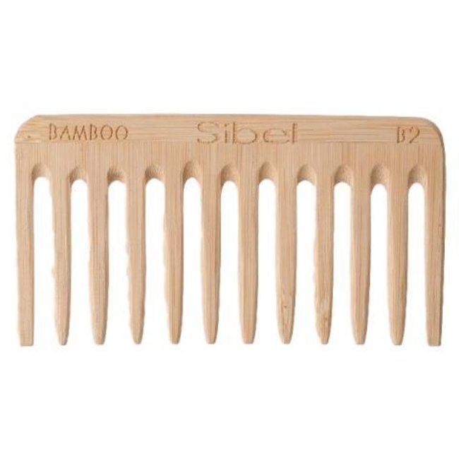 Bamboo b2 anti-static wooden afro comb sibel