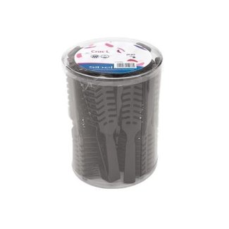 Sinelco Set 24 brosses sèche-cheveux nylon gm noir