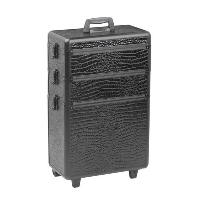 Croco aluminum case with 3 storage levels 63X36X22CM SIBEL