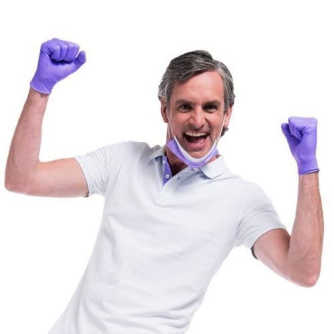 Comforties Soft nitrile Easyglide and Grip Lilac 100 pieces