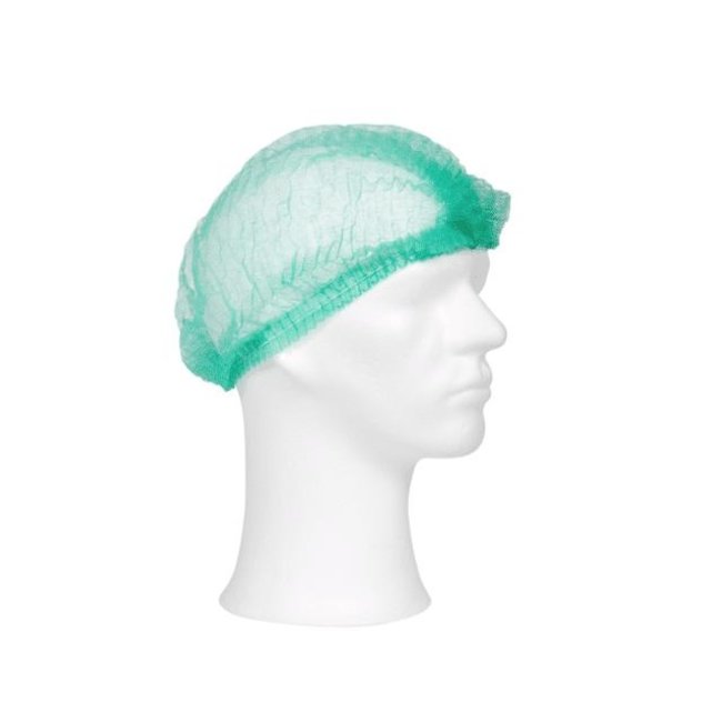 Hair nets green 250 pieces