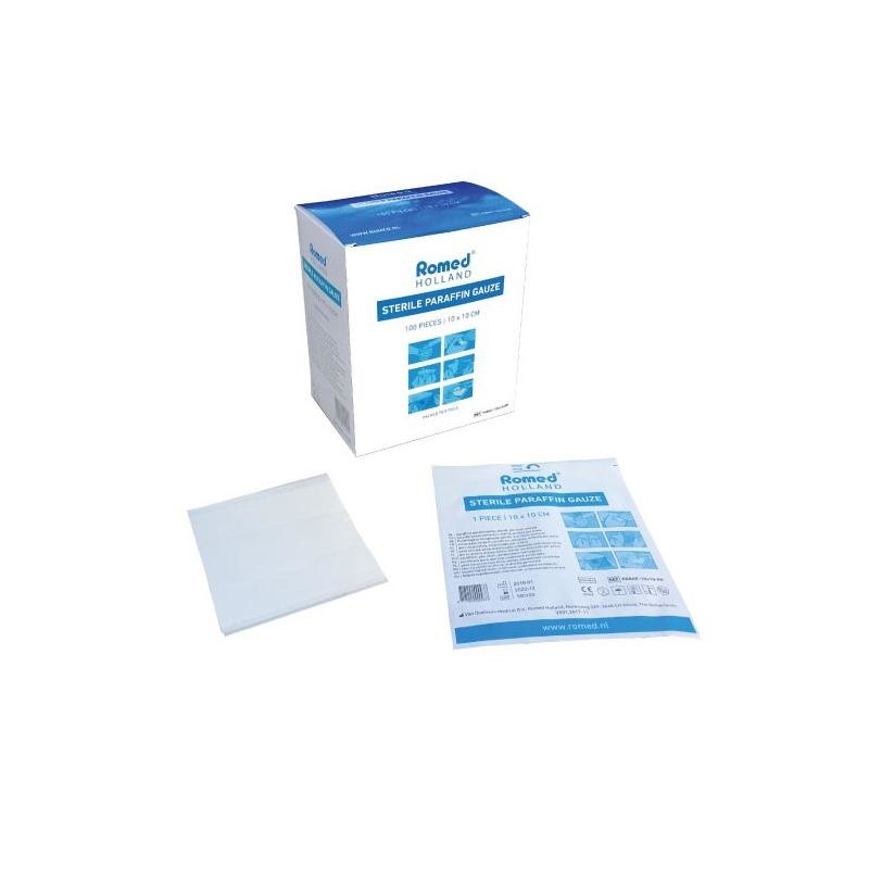 Romed Romed paraffine gaasjes 10x10cm (100 stuks)