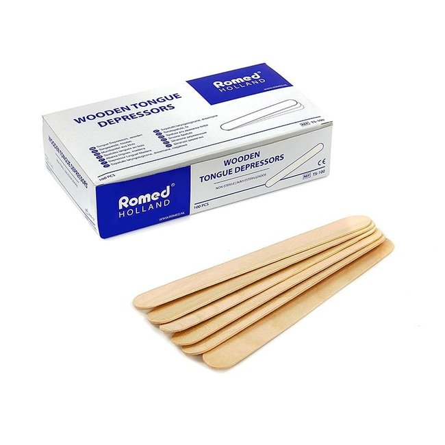 Romed wooden tongue depressors 100 pieces