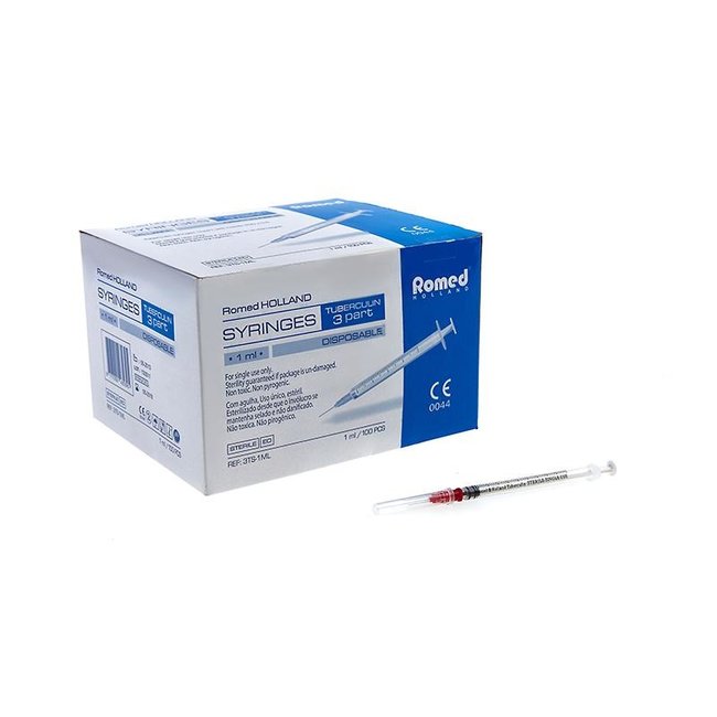 Seringue tuberculine Romed 3 pièces avec aiguille 29G x 0,5