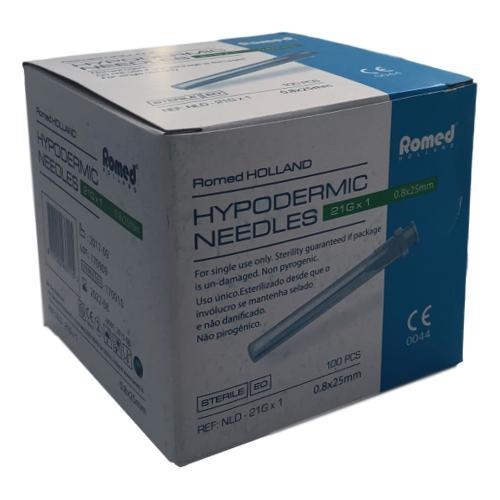 Romed Romed 100pcs Injection Needles 21G x 1, foto 3 van 3