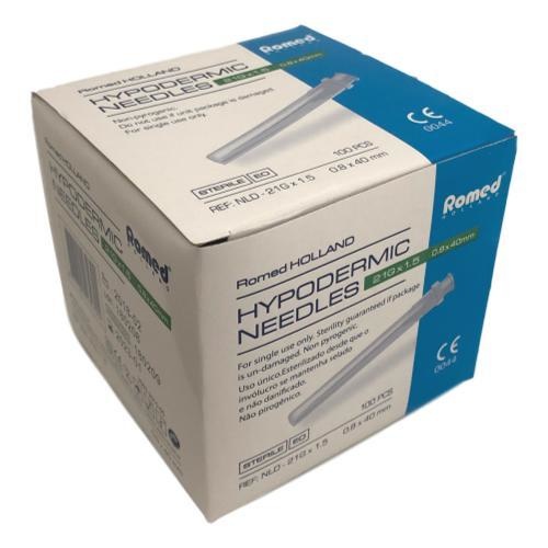 Romed Romed 100pcs injection needles 21G x 1.5, foto 3 van 3