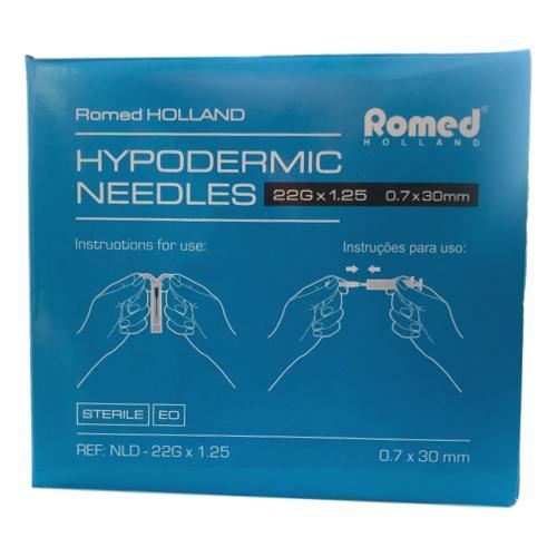 Romed Romed 100pcs injection needles 22G x 1.25, foto 3 van 3