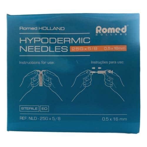 Romed Romed 100pcs Injection Needles 25G x 5/8, foto 3 van 3