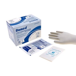 Romed Romed 50 pairs of sterile latex gloves