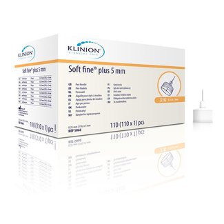 Klinion Klinion Diabetes Care Soft fine Plus pennaalden 0,25mm (31G) x 5mm