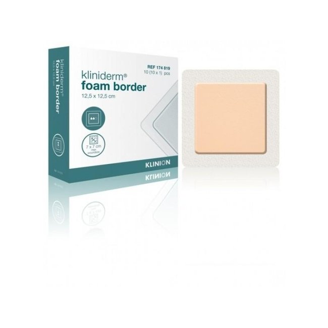 Kliniderm Foam foam bandage with Border 12x5x12.5cm