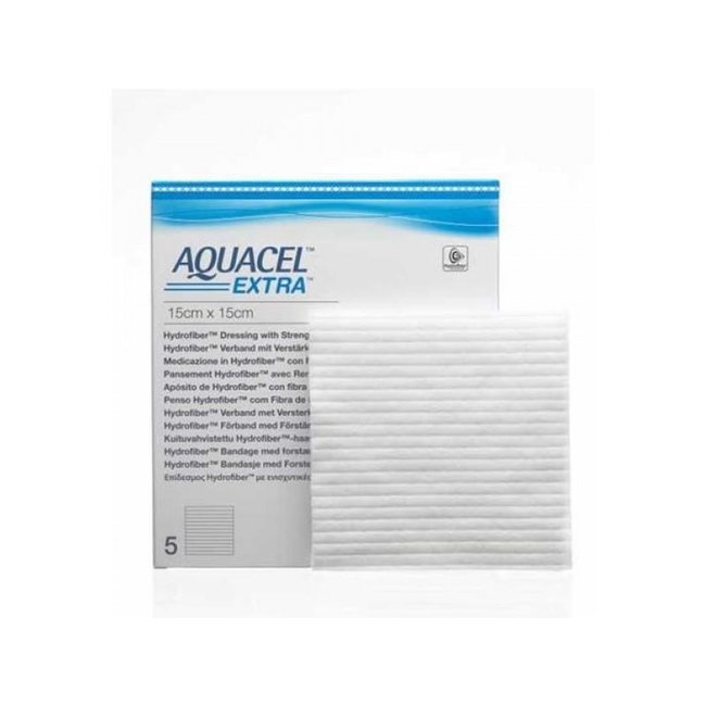 Aquacel Extra Hydrofiber wondverband steriel 15x15cm