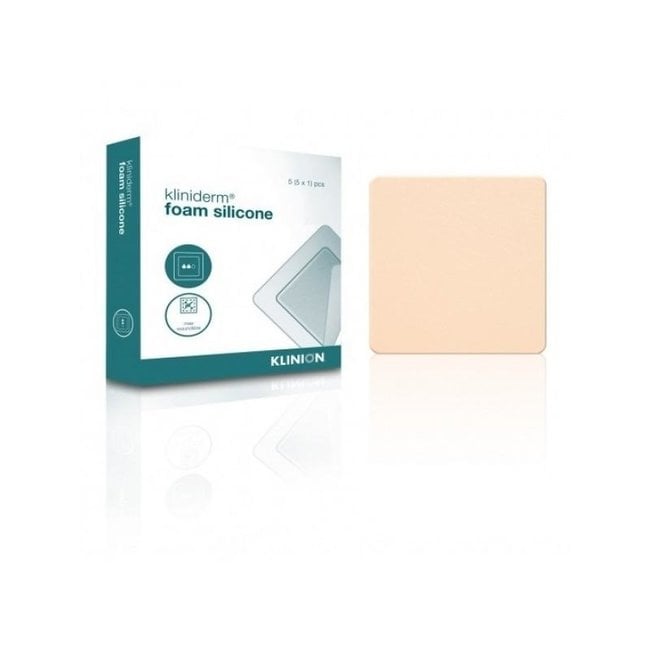 Kliniderm Foam Silicone schuimverband 5x5cm