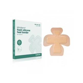 Klinion Kliniderm Foam Silicone Foam Bandage Heel with Border