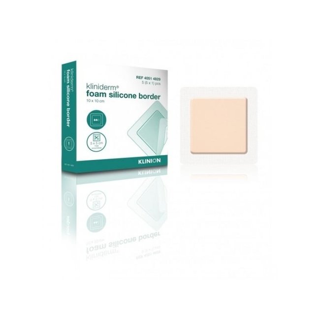 Kliniderm Foam Silicone foam dressing with Border 10x10cm