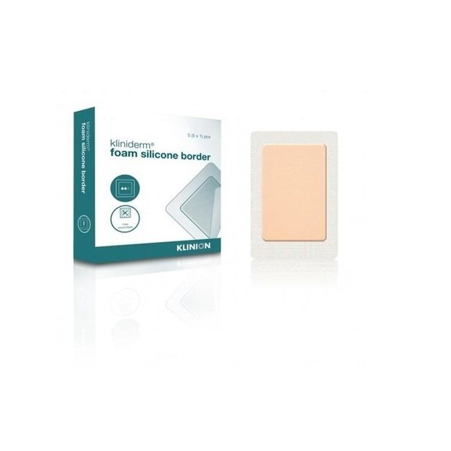 Kliniderm Foam Silicone foam dressing with Border 10x20cm