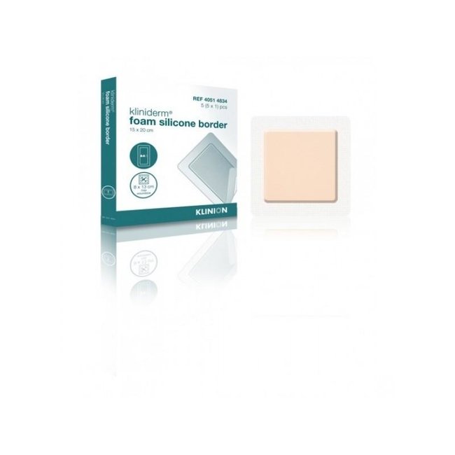 Kliniderm Foam Silicone foam dressing with Border 15x20cm